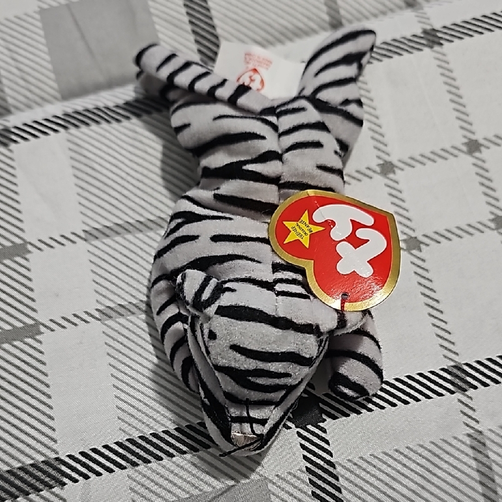 Ty Beanie Baby Zig Zag Zebra